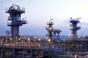 Acid Gas Handling Area with Operator, Haradh Gas Plant