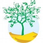 Jujube or Ziziphus zizyphus, vintage engraving