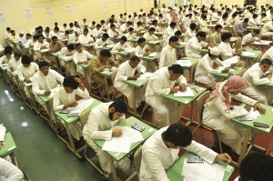 Saudi students sit for their final high