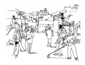 people cleaning