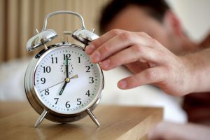 Turning off an alarm clock